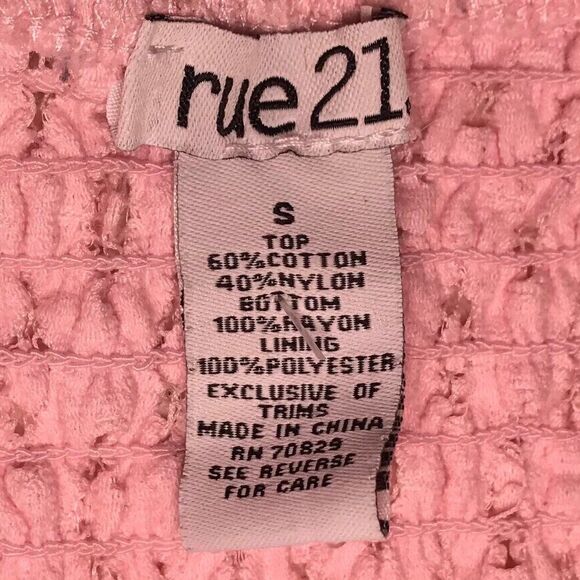 Rue21 Pink Cottagecore Coquette Barbiecore Lace Peplum Cami Tank Top / Small - Picture 6 of 6